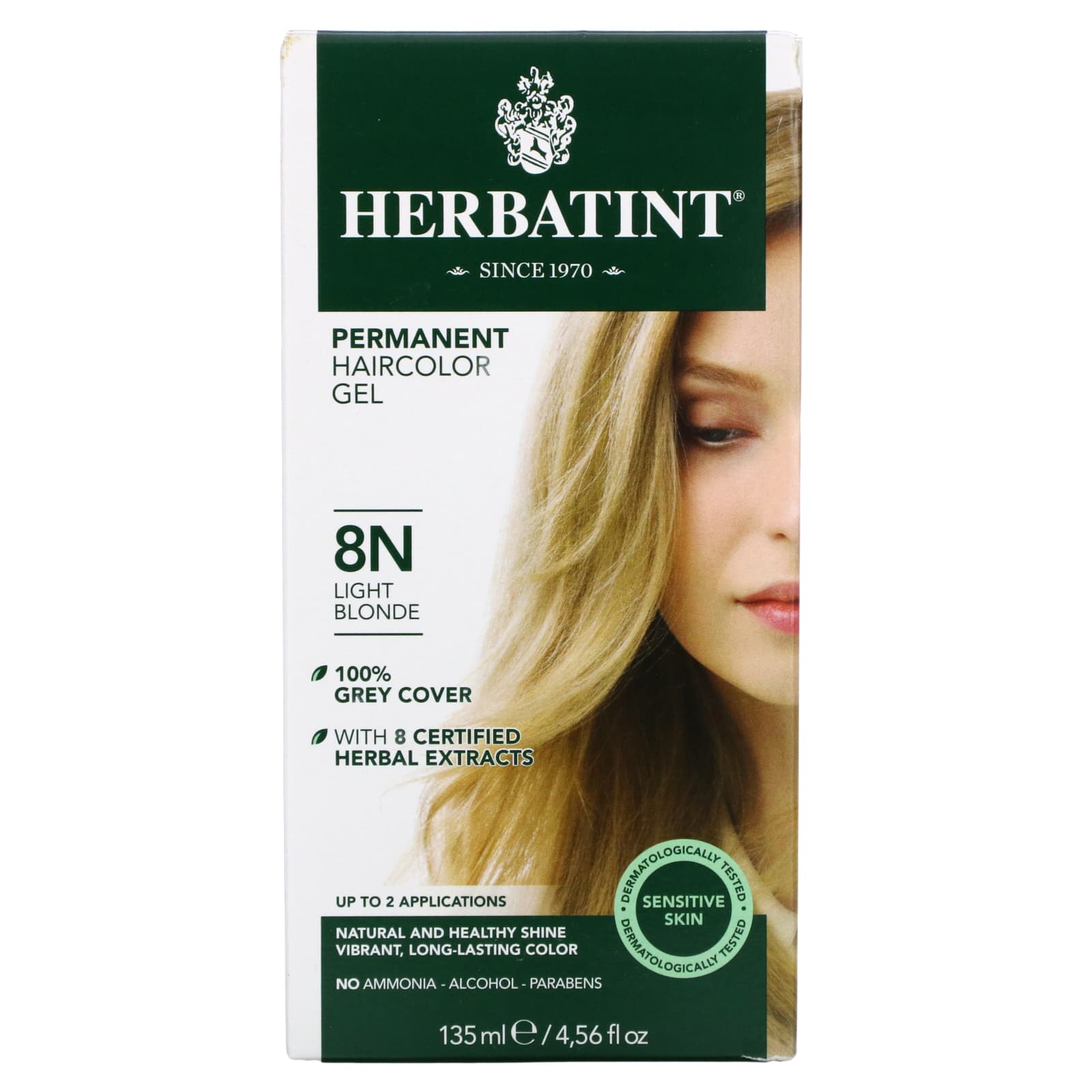 Herbatint-Permanent Haircolor Gel-8N-Light Blonde-4.56 fl oz (135 ml)