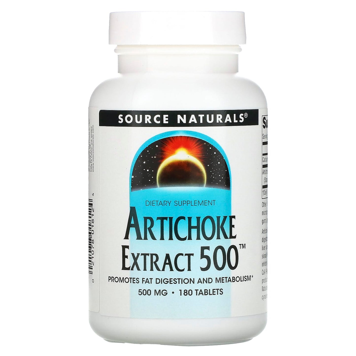 Source Naturals-Artichoke Extract 500-500 mg-180 Tablets