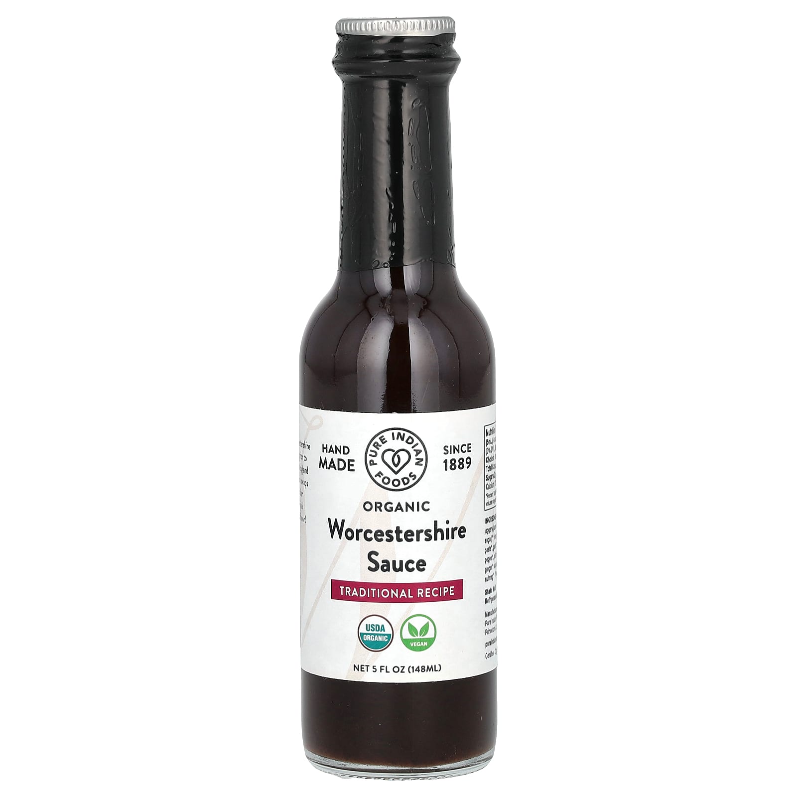 Pure Indian Foods-Organic Worcestershire Sauce-5 fl oz (148 ml)