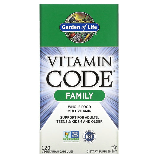 Garden of Life-Vitamin Code-Family-Whole Food Multivitamin-120 Vegetarian Capsules