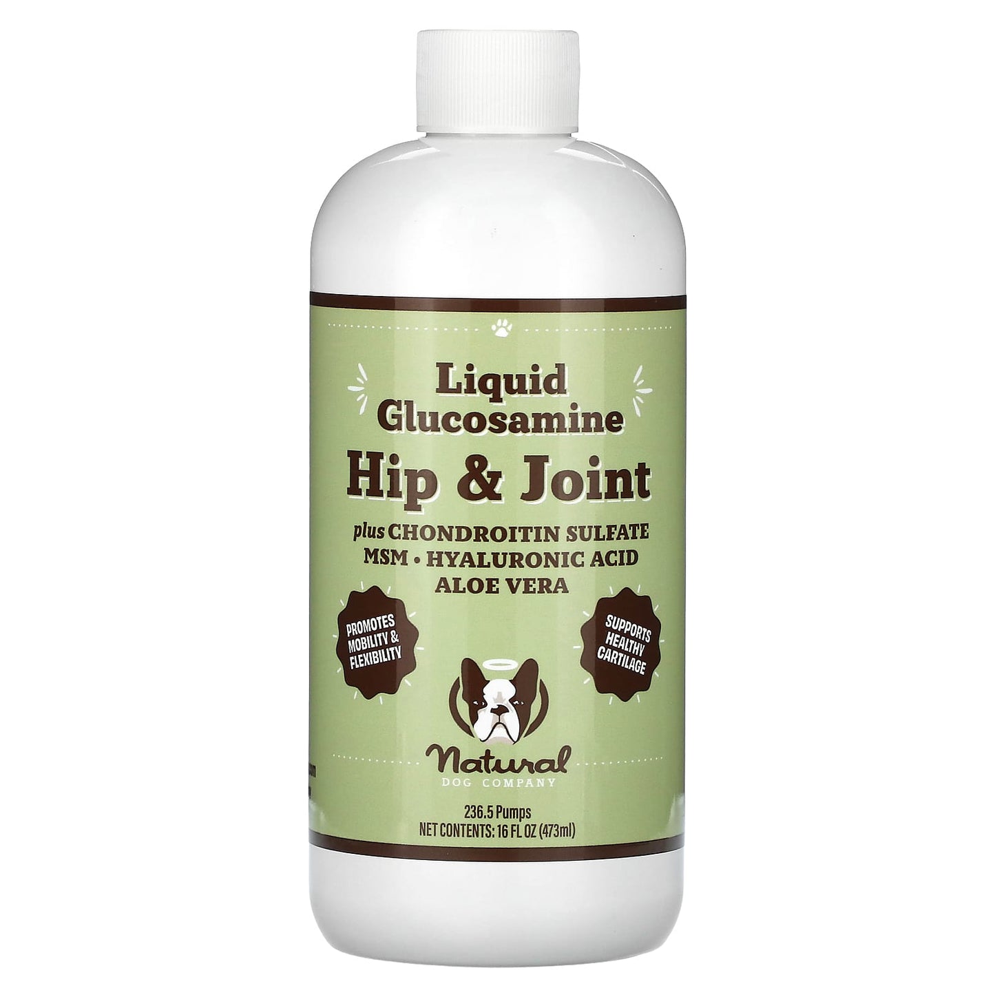 Natural Dog Company-Liquid Glucosamine-Hip & Joint-For Dogs-16 fl oz (473 ml)