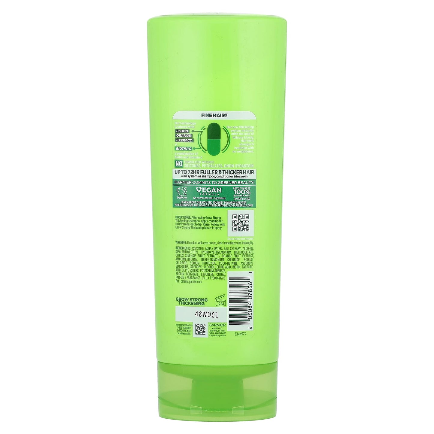 Garnier, Fructis, Grow Strong, Thickening, Conditioner, For Fine Hair, 11.3 fl oz (334 ml)