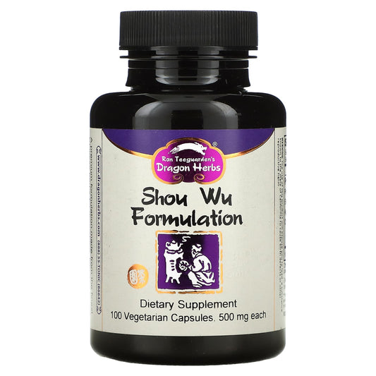 Dragon Herbs-Shou Wu Formulation-500 mg-100 Vegetarian Capsules