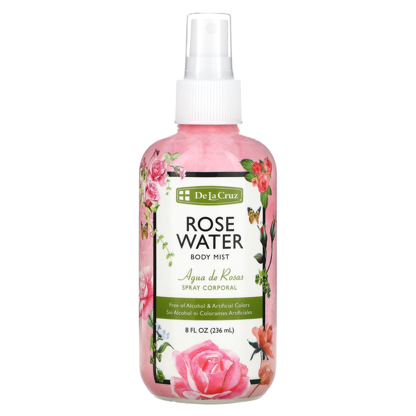 De La Cruz-Rose Water Body Mist-8 fl oz (236 ml)