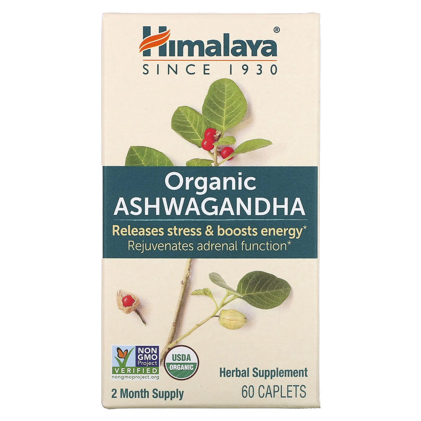 Himalaya-Organic Ashwagandha-60 Caplets