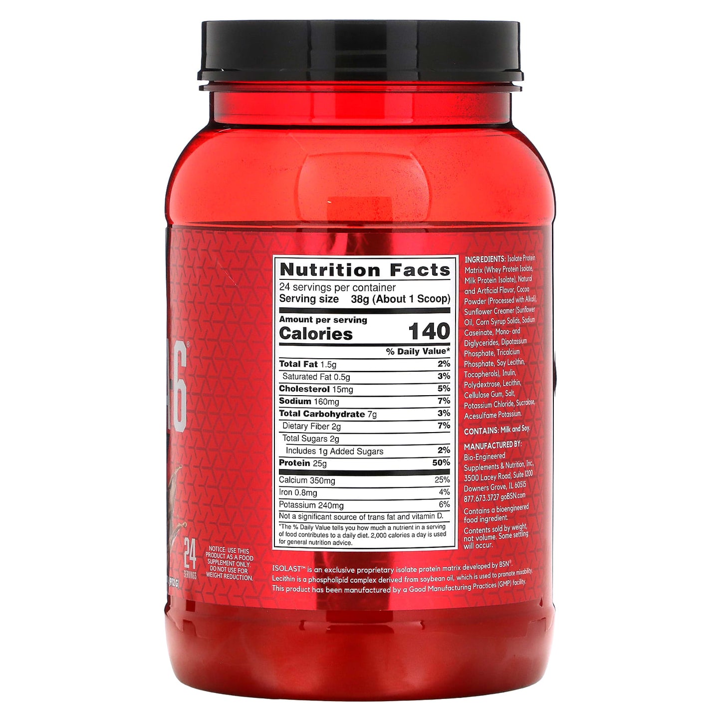 BSN, Syntha-6 Isolate, Protein Powder Drink Mix, Chocolate Milkshake, 2.01 lb (912 g)