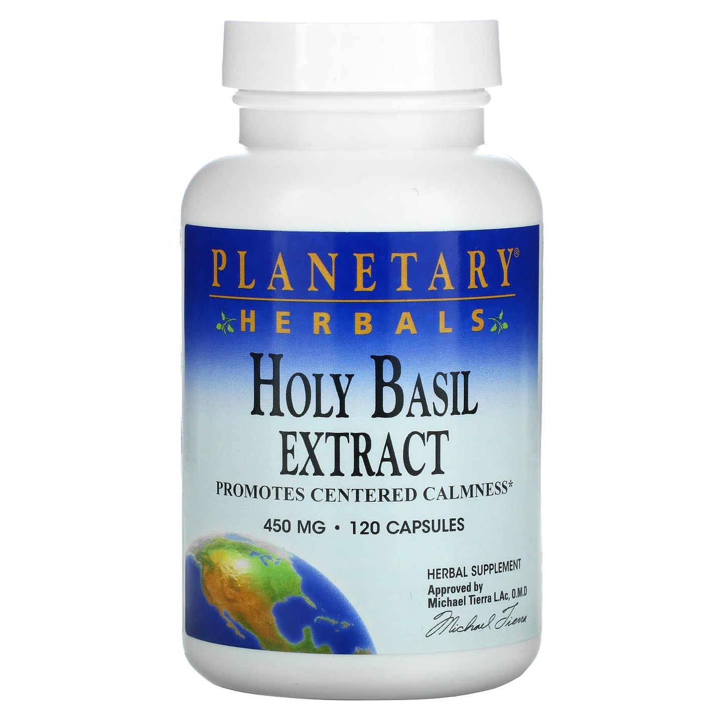 Planetary Herbals-Holy Basil Extract-450 mg-120 Capsules