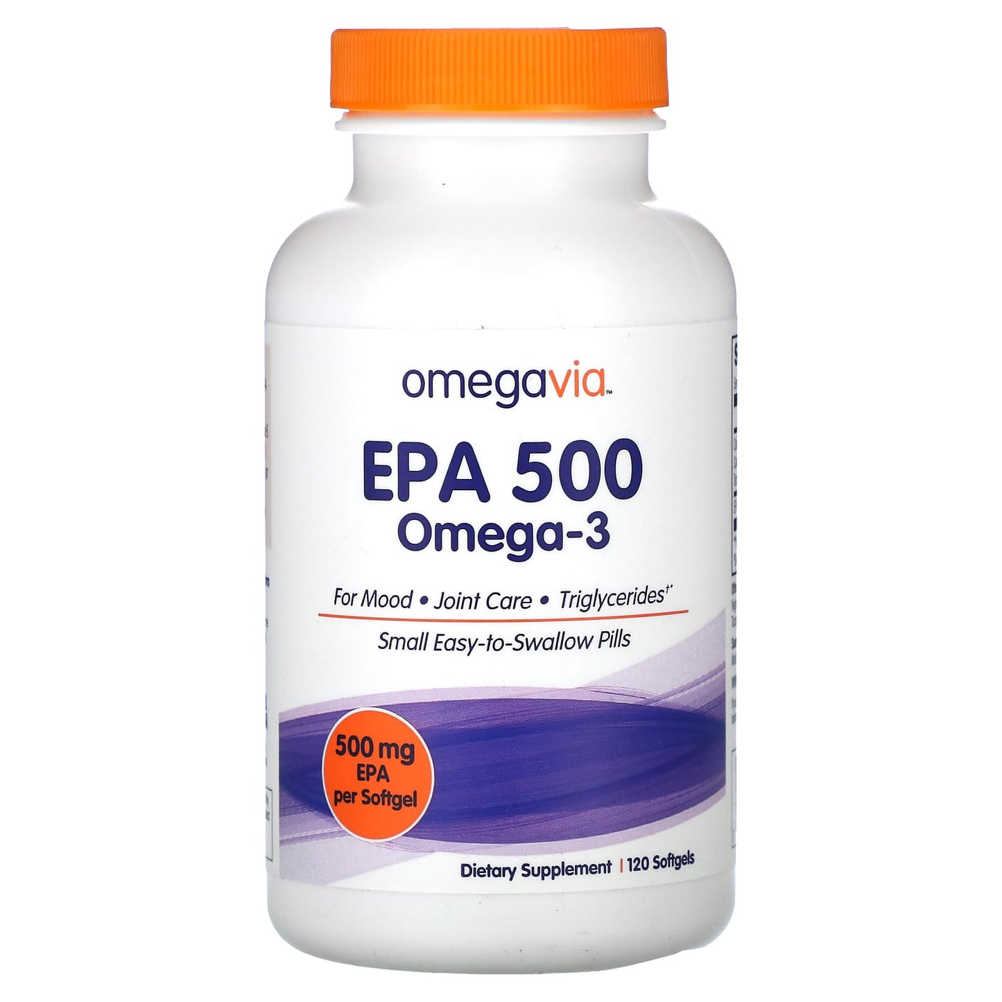 OmegaVia-EPA 500-Omega-3-500 mg-120 Softgels