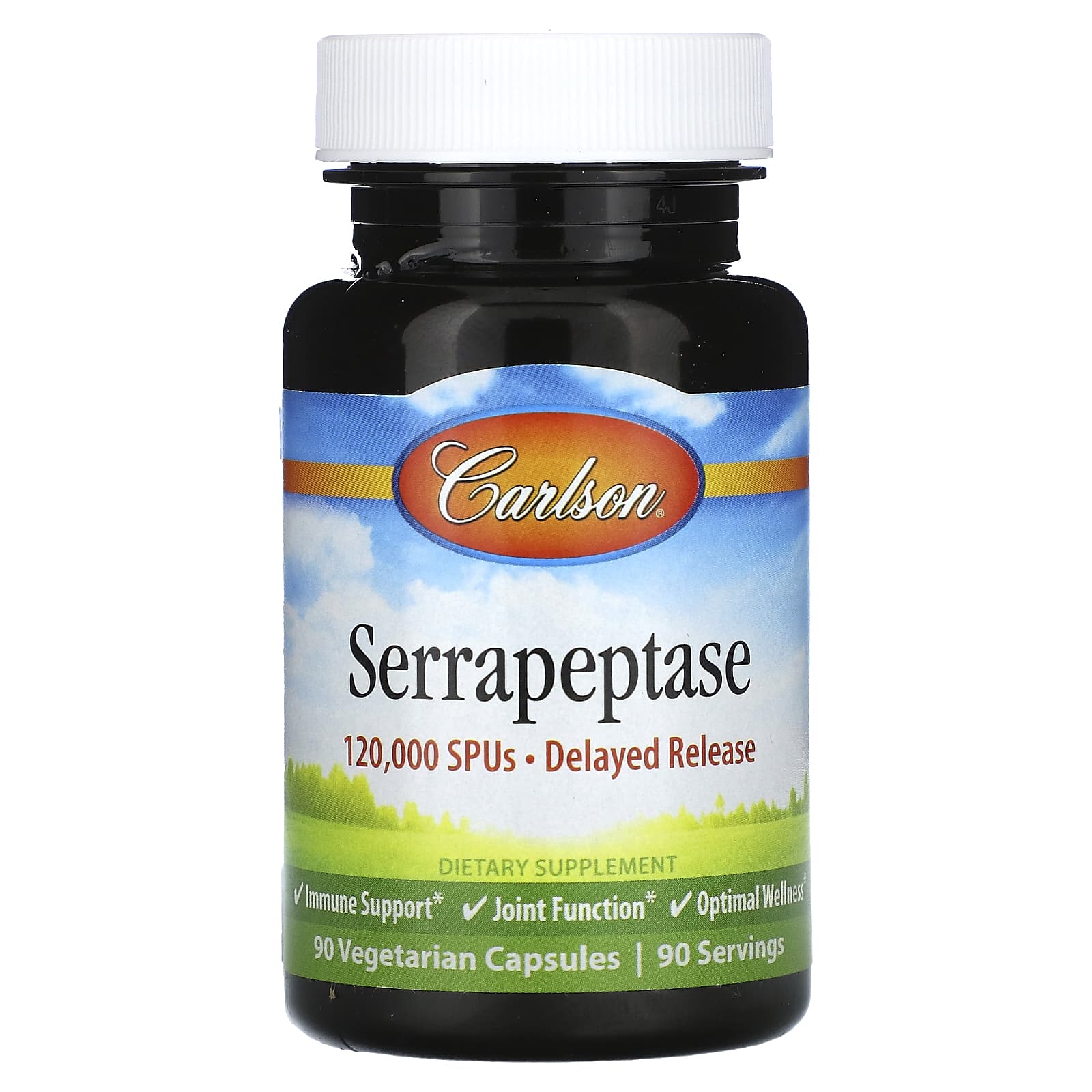 Carlson-Serrapeptase-Delayed Release-120,000 SPUs-90 Vegetarian Capsules