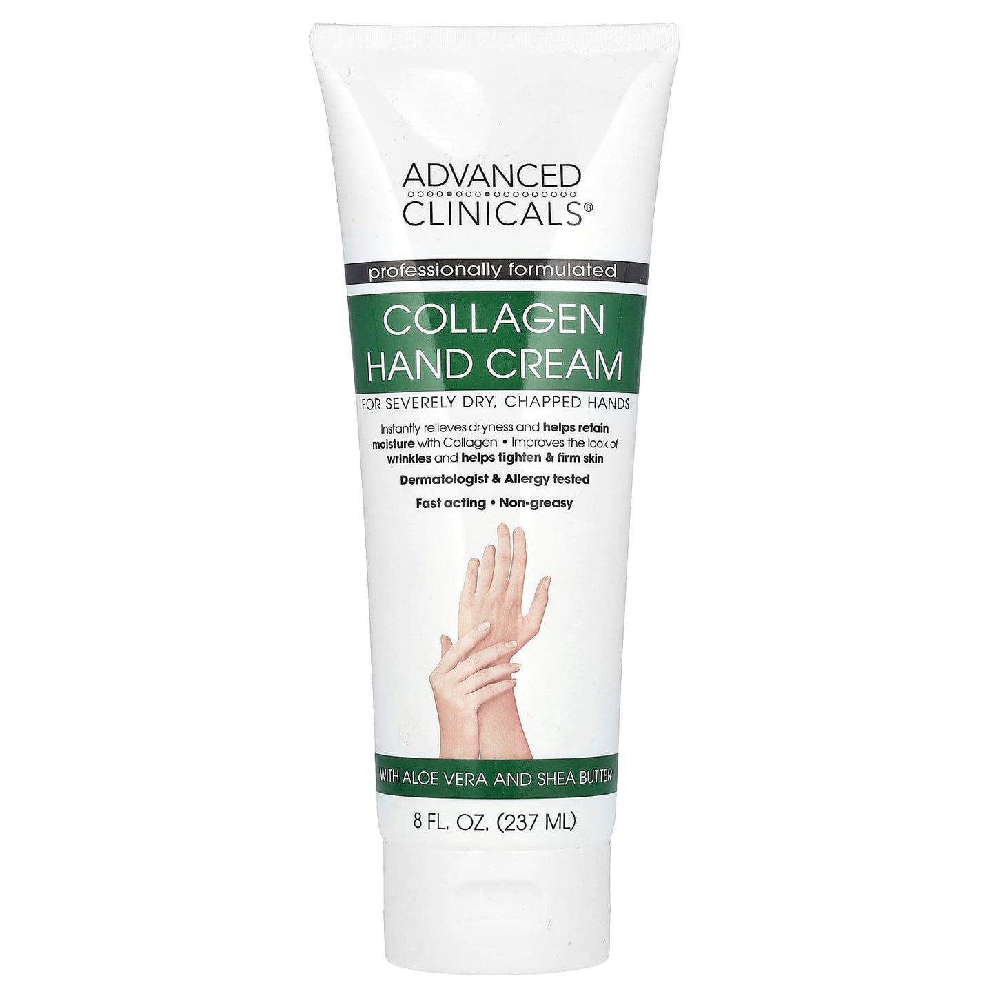 Advanced Clinicals-Collagen Hand Cream- 8 fl oz (237 ml)