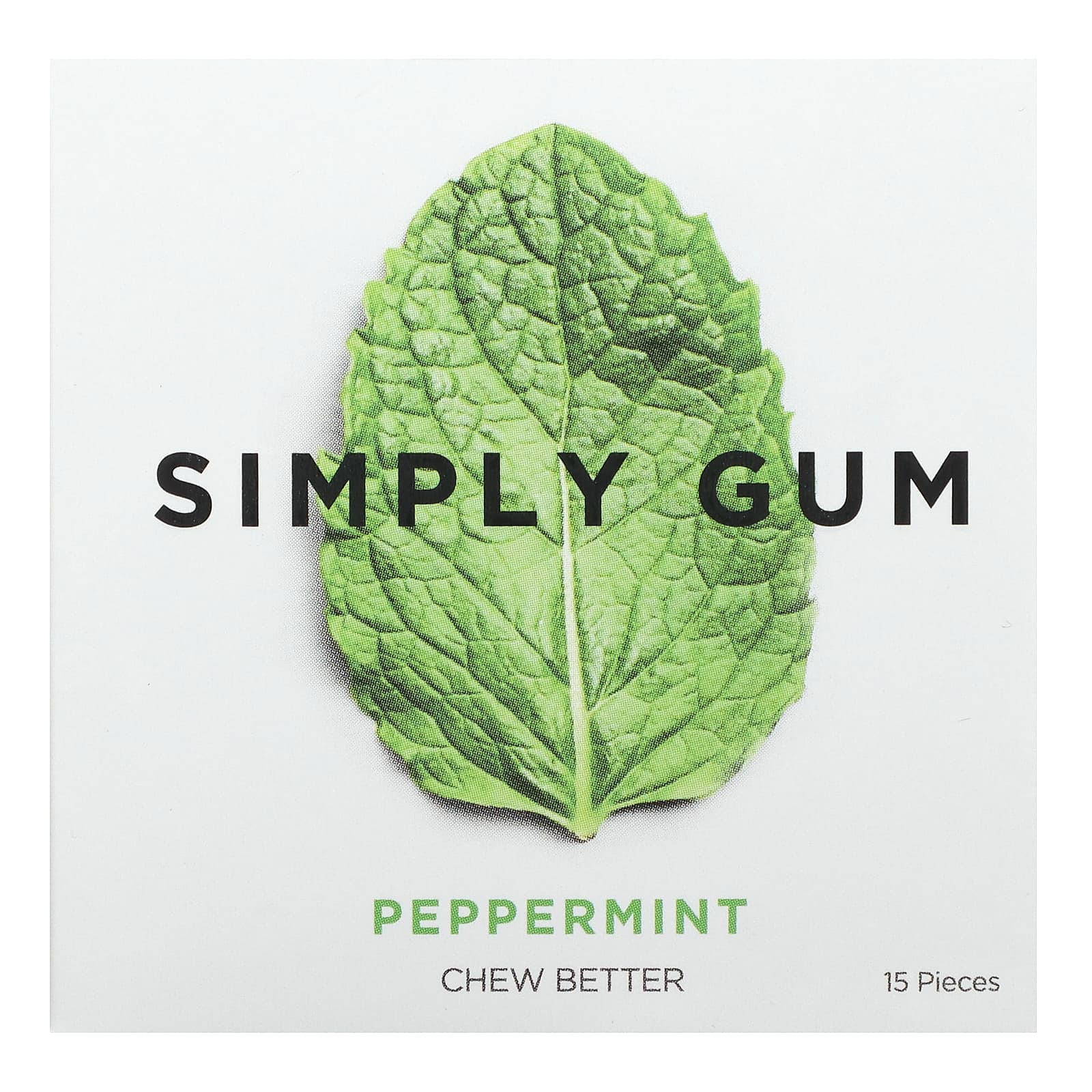 Simply Gum-Chewing Gum-Peppermint-15 Pieces