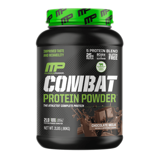 MusclePharm-Combat Protein Powder-Chocolate Milk-2 lbs (0.9 kg)