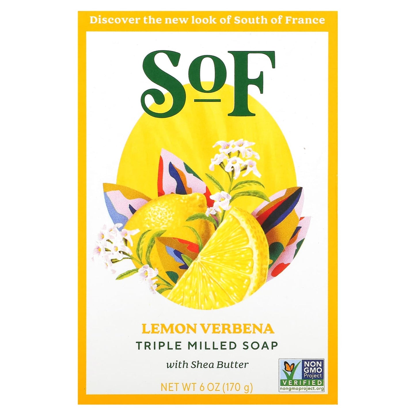 SoF-Triple Milled Bar Soap with Shea Butter-Lemon Verbena-6 oz (170 g)