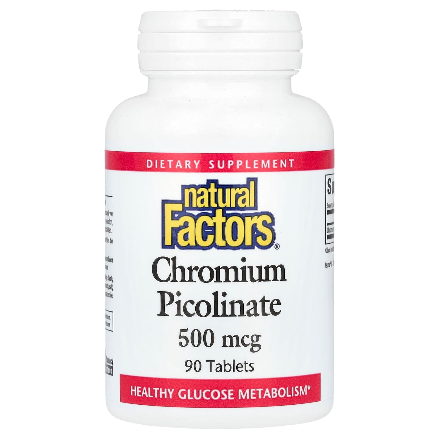 Natural Factors-Chromium Picolinate-500 mcg-90 Tablets