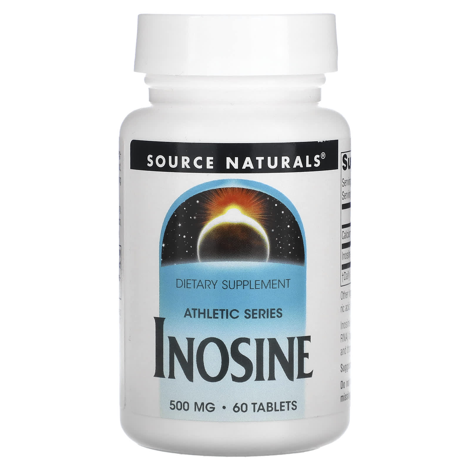 Source Naturals-Athletic Series-Inosine-500 mg-60 Tablets