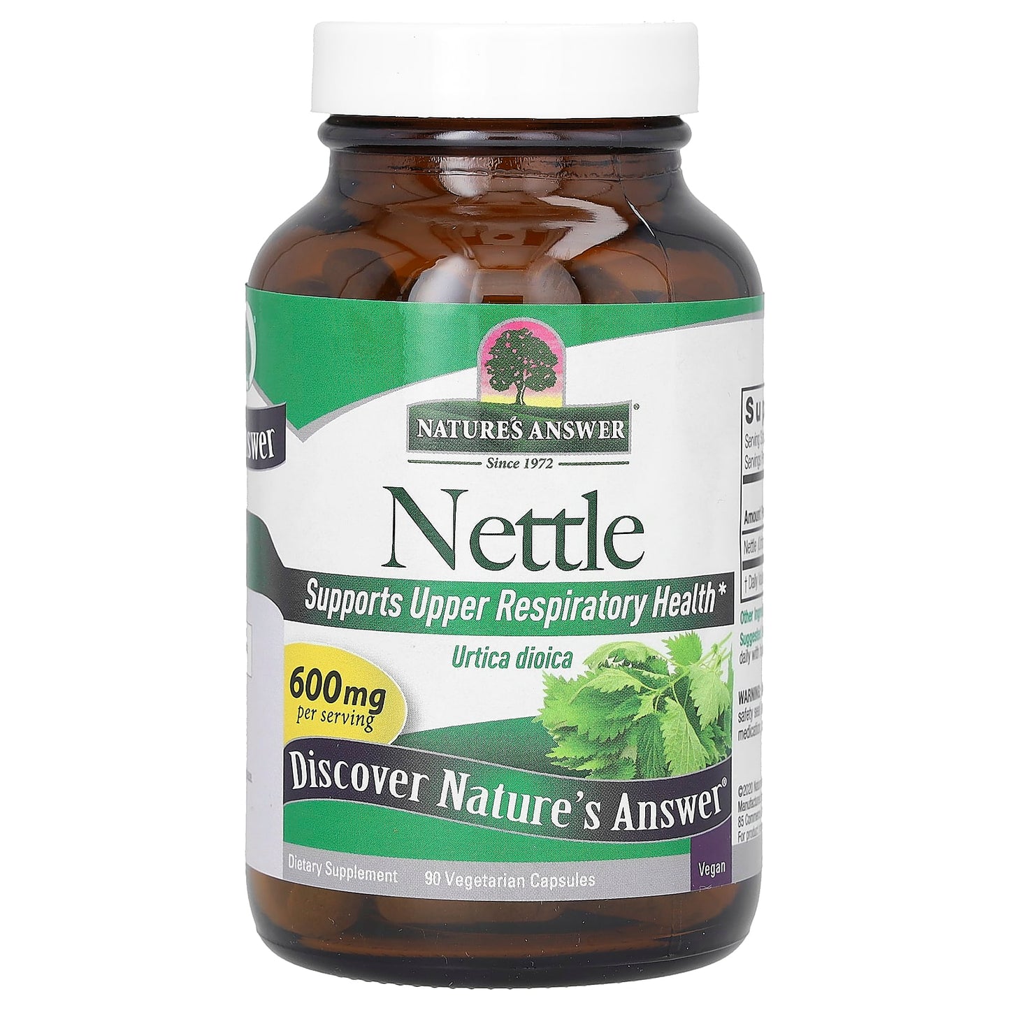 Nature's Answer, Nettle, 600 mg, 90 Vegetarian Capsules (300 mg per Capsule)