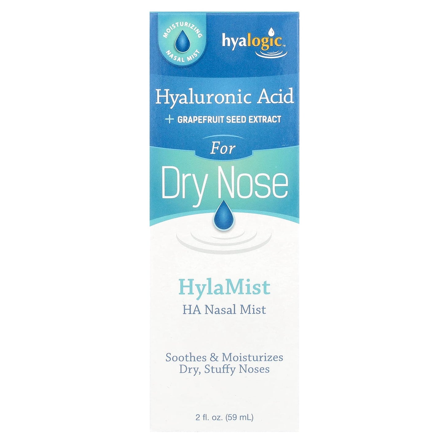 Hyalogic, HylaMist, HA Nasal Mist, For Dry Nose, 2 fl oz (59 ml)