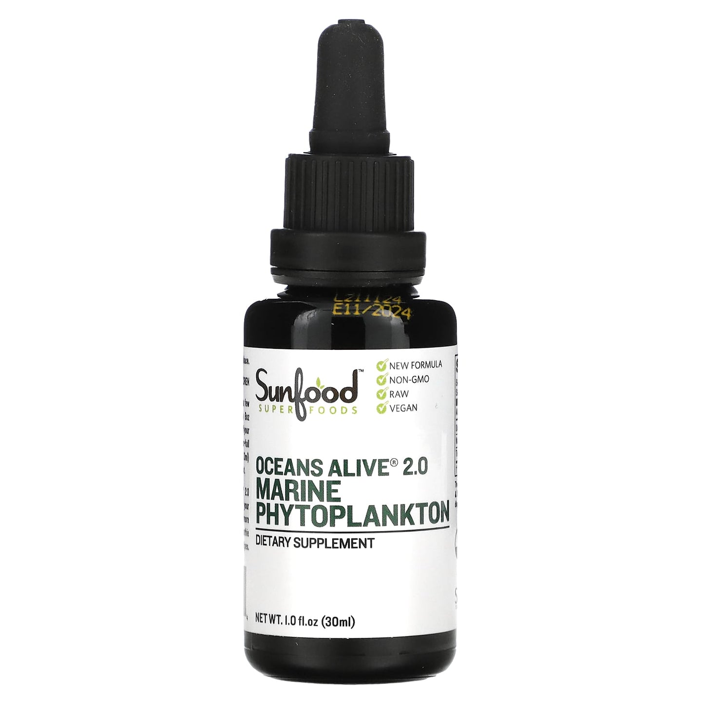 Sunfood, Ocean's Alive 2.0 Marine Phytoplankton, 1 fl oz (30 ml)