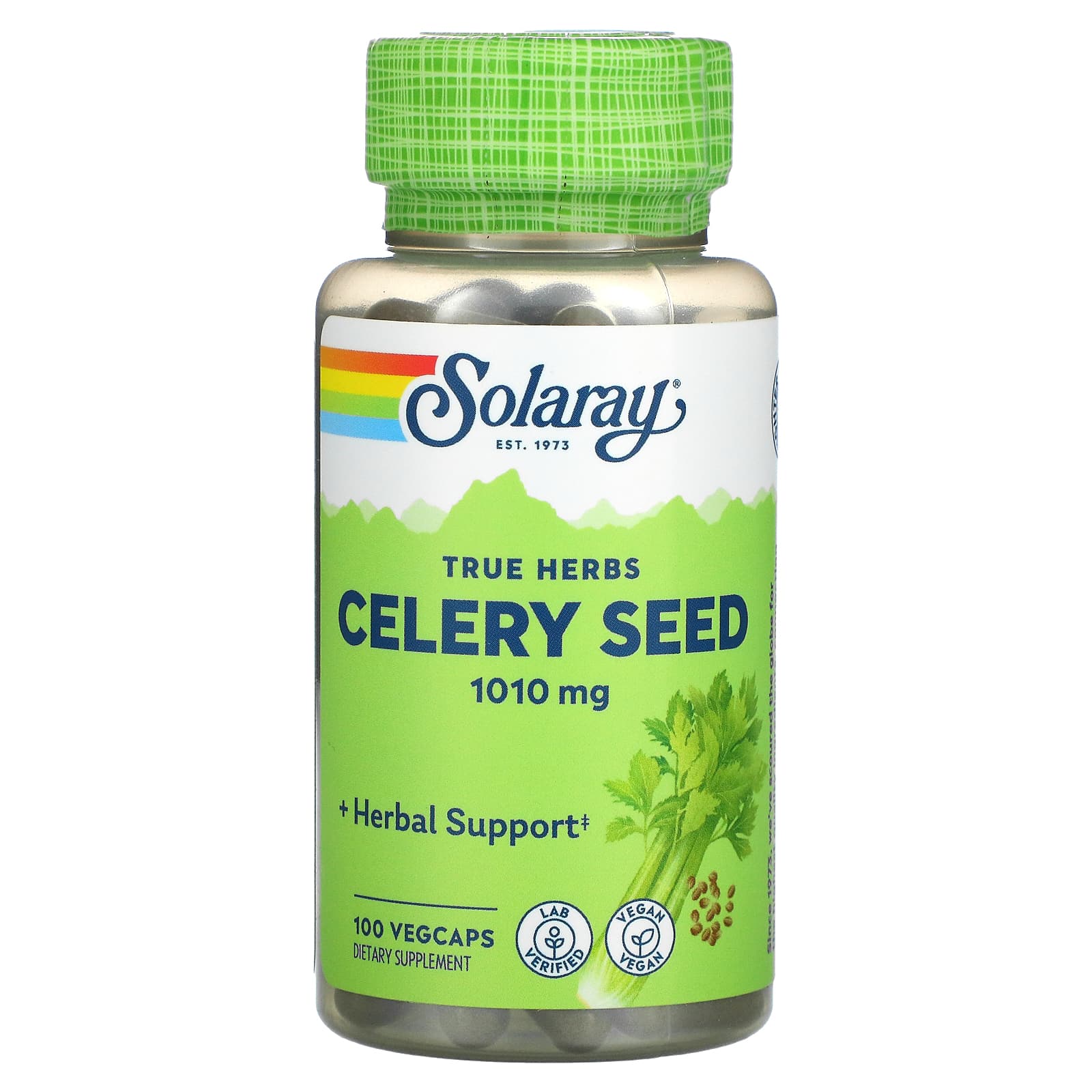 Solaray-Celery Seed-1,010 mg-100 VegCaps (505 mg per Capsule)