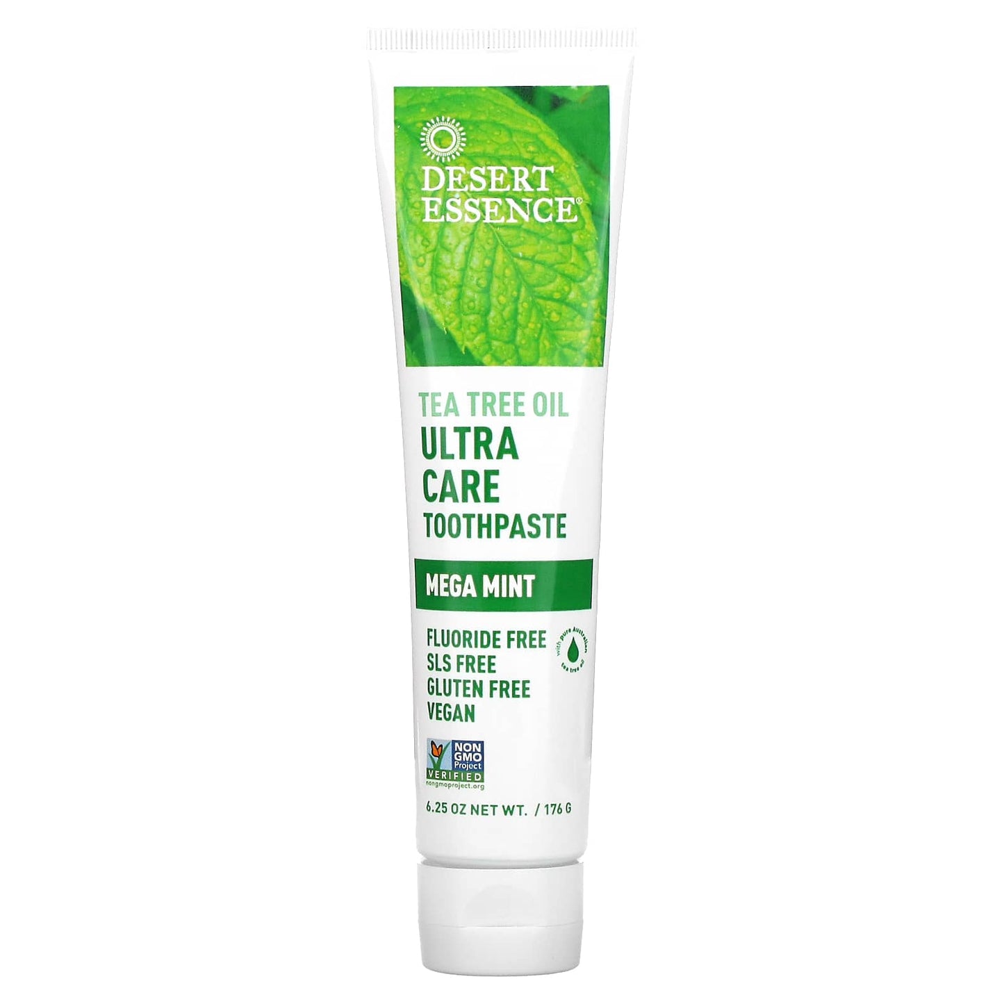 Desert Essence-Tea Tree Oil Ultra Care Toothpaste-Mega Mint-6.25 oz (176 g)