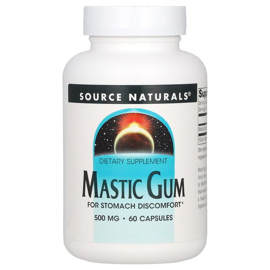 Source Naturals-Mastic Gum-500 mg-60 Capsules (250 mg per Capsule)