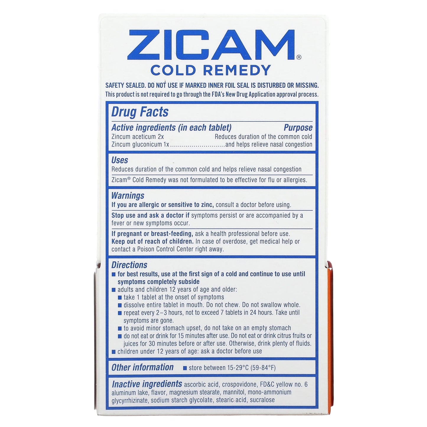 Zicam, Cold Remedy, RapidMelts, Citrus, 25 Quick Dissolve Tablets