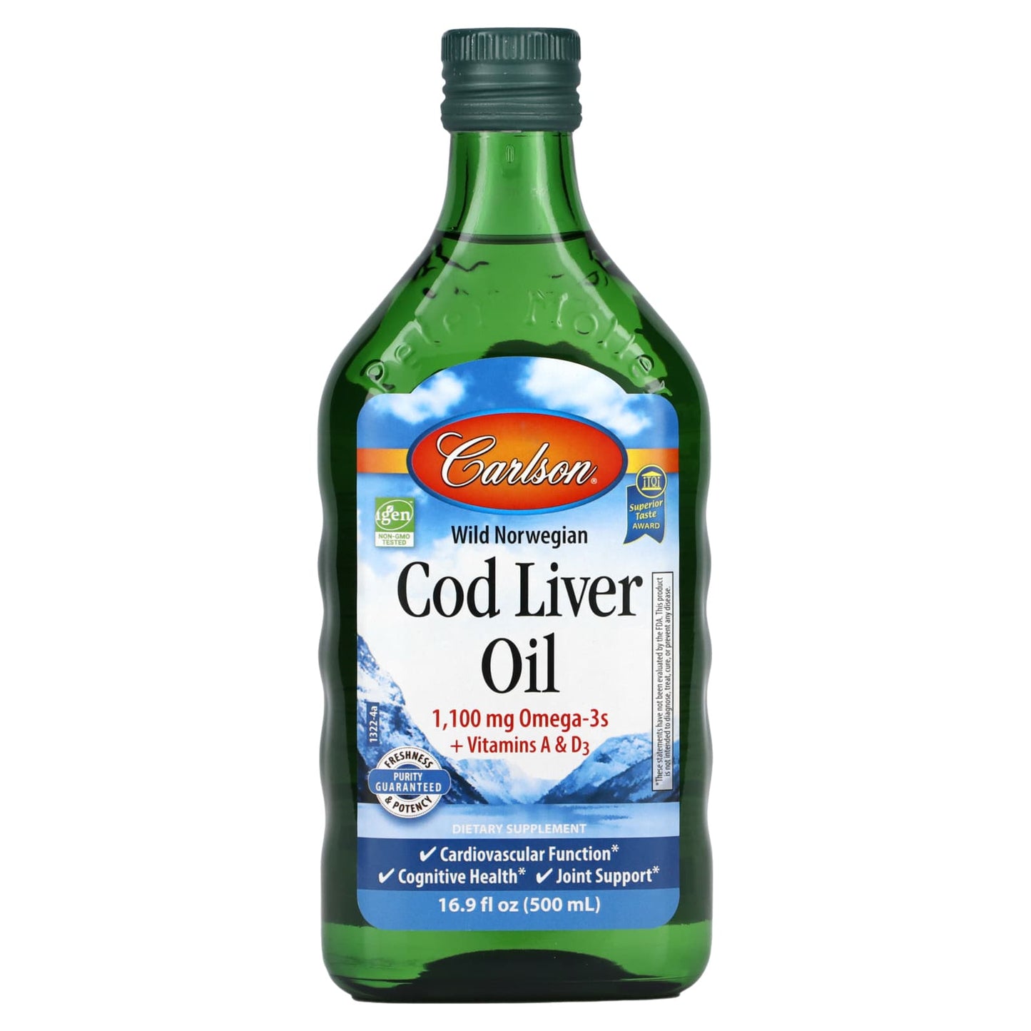 Carlson-Wild Norwegian Cod Liver Oil-16.9 fl oz (500 ml)