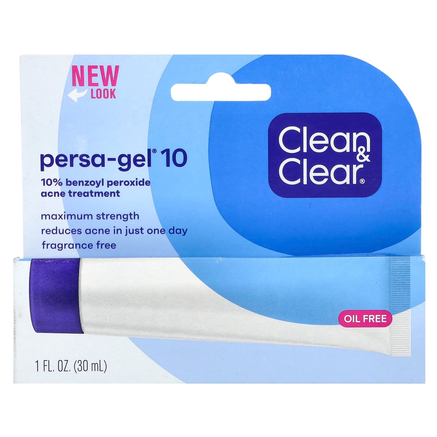 Clean & Clear, Persa-Gel 10, Fragrance Free, 1 fl oz (30 ml)