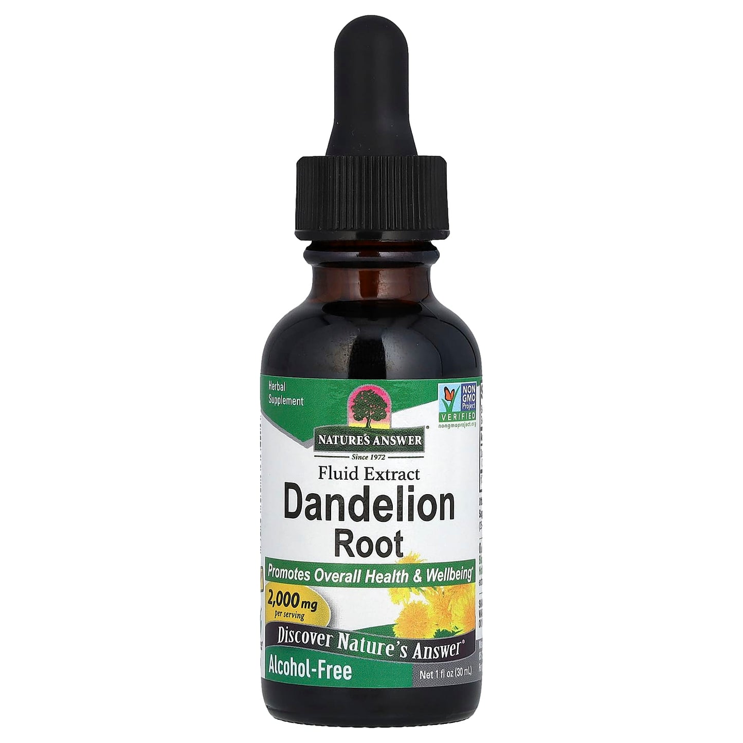 Nature's Answer-Fluid Extract-Dandelion Root-Alcohol Free-2,000 mg-1 fl oz (30 ml)