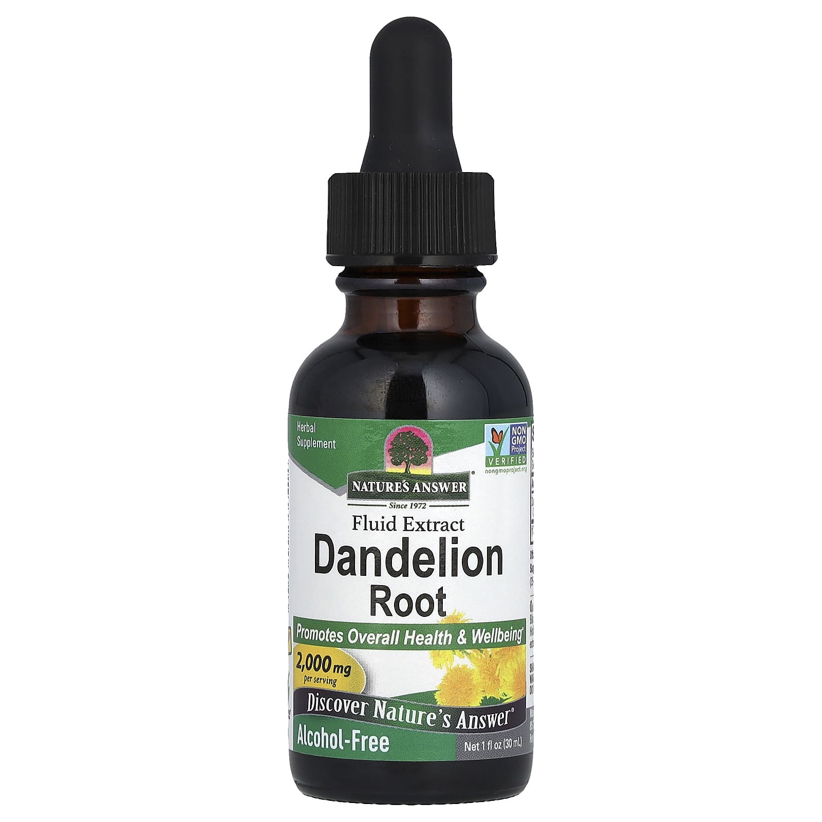 Nature's Answer-Fluid Extract-Dandelion Root-Alcohol Free-2,000 mg-1 fl oz (30 ml)