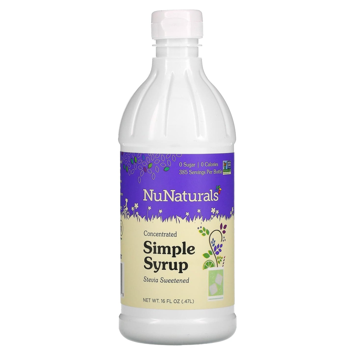 NuNaturals-Concentrated Simple Syrup-16 fl oz (0.47 L)