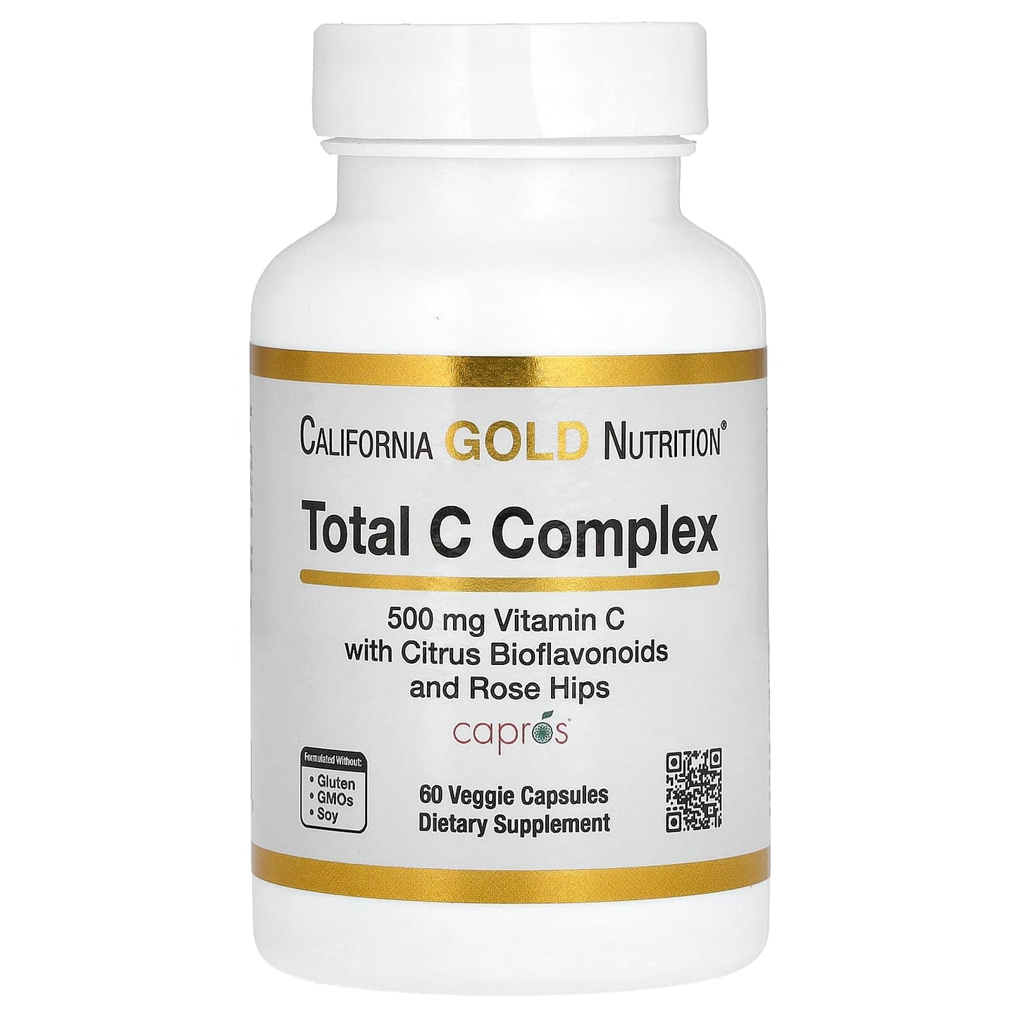 California Gold Nutrition-Total C Complex-500 mg-60 Veggie Capsules