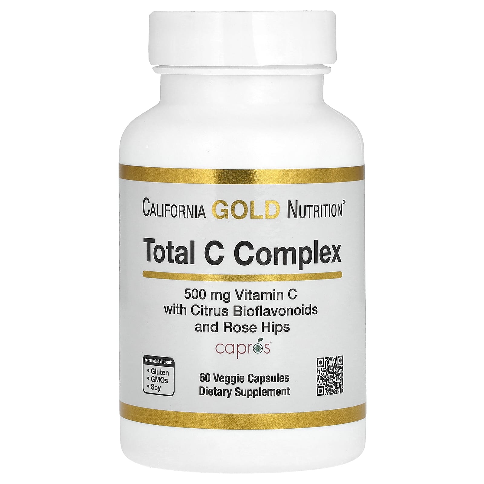 California Gold Nutrition-Total C Complex-500 mg-60 Veggie Capsules