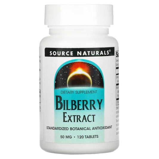 Source Naturals-Bilberry Extract-50 mg-120 Tablets