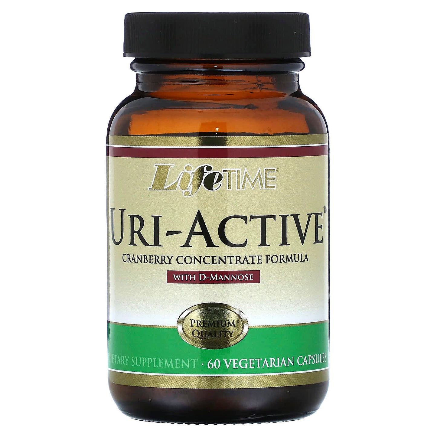 LifeTime Vitamins-Uri-Active-Cranberry Concentrate Formula with D-Mannose-60  Vegetarian Capsules