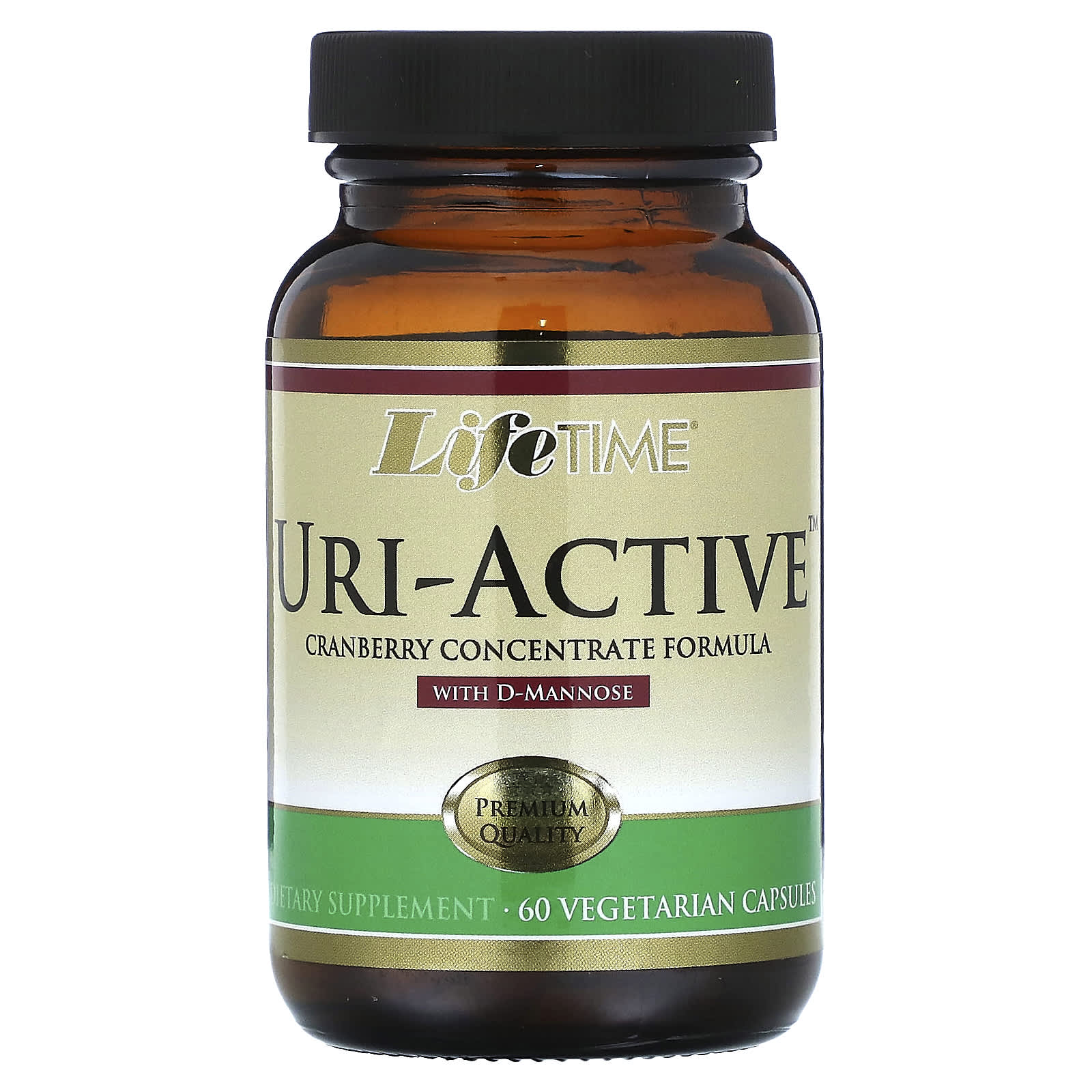 LifeTime Vitamins-Uri-Active-Cranberry Concentrate Formula with D-Mannose-60  Vegetarian Capsules