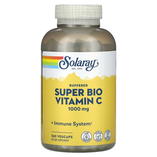 Solaray-Buffered Super Bio Vitamin C-1,000 mg-360 VegCaps (500 mg per Capsule)