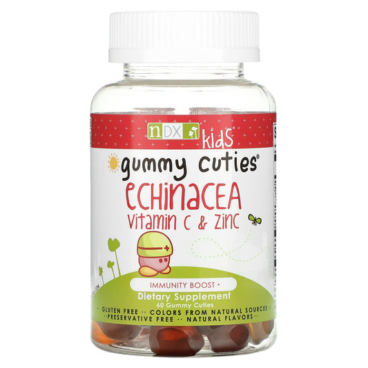 Natural Dynamix (NDX)-Gummy Cuties-Kids Echinacea-Vitamin C & Zinc-60 Gummy Cuties