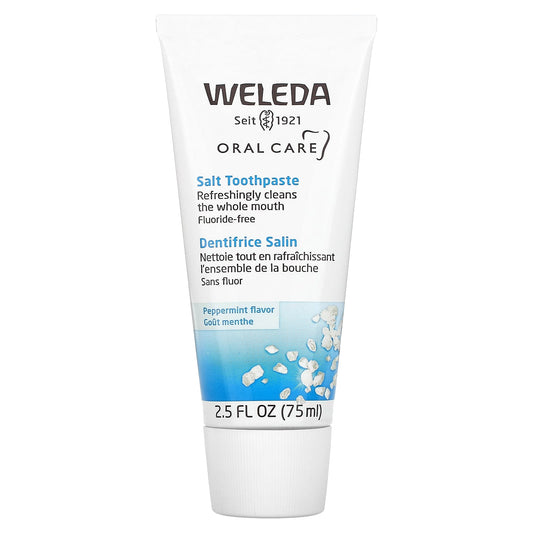 Weleda-Oral Care-Salt Toothpaste-Fluoride Free-Peppermint-2.5 fl oz (75 ml)