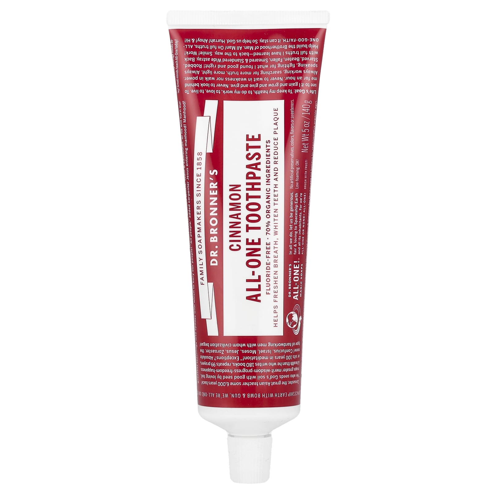 Dr. Bronner's-All-One Toothpaste-Cinnamon-5 oz (140 g)