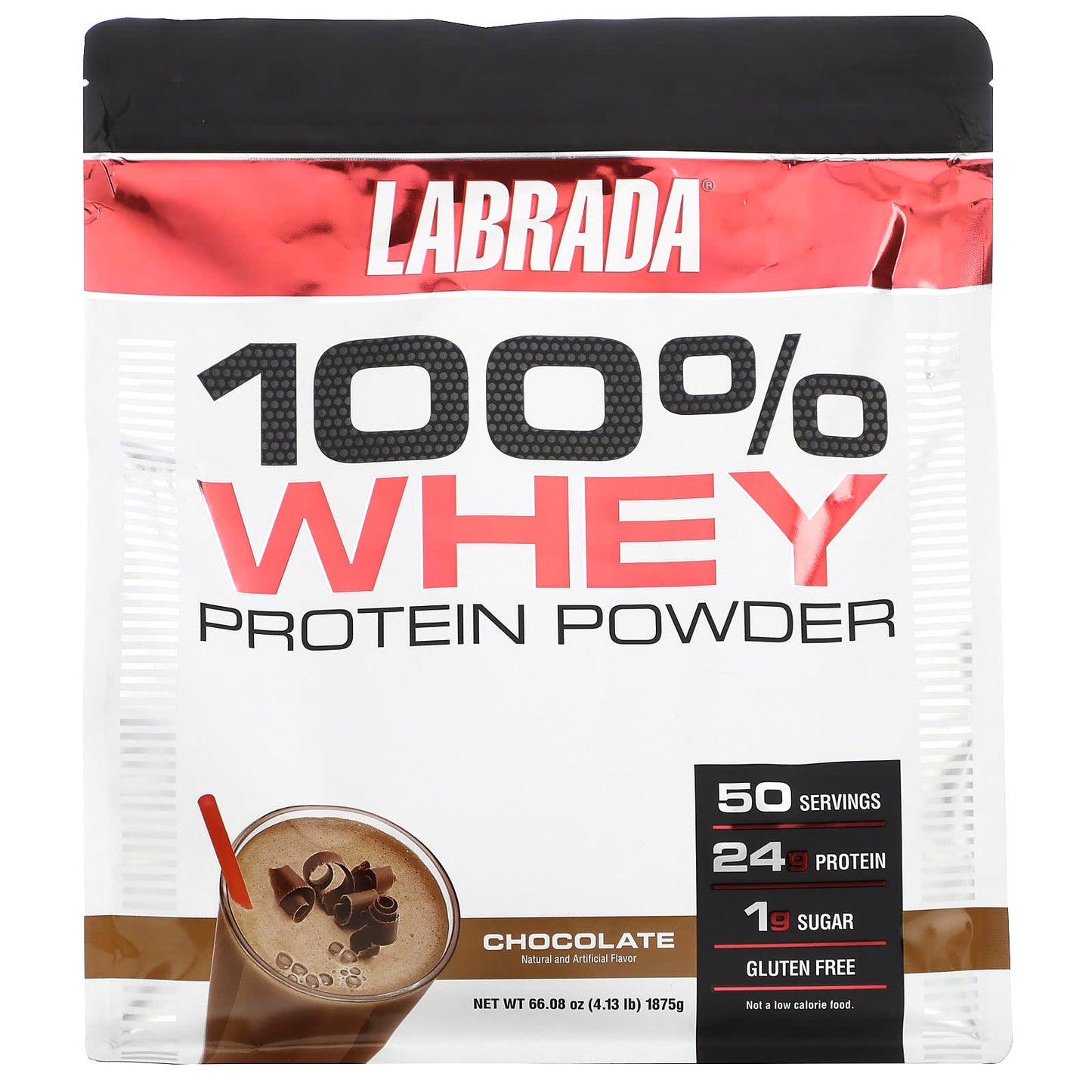 Labrada Nutrition-100% Whey Protein Powder-Chocolate-4.13 lbs (1,875 g)