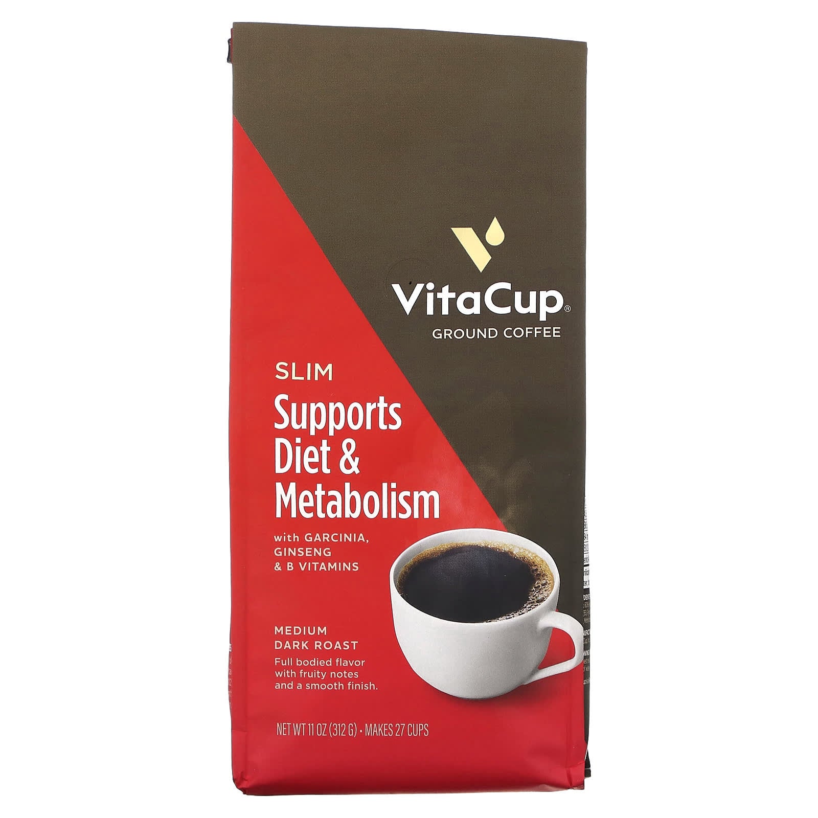 VitaCup-Slim Coffee-Ground-Medium Dark Roast -11 oz (312 g)