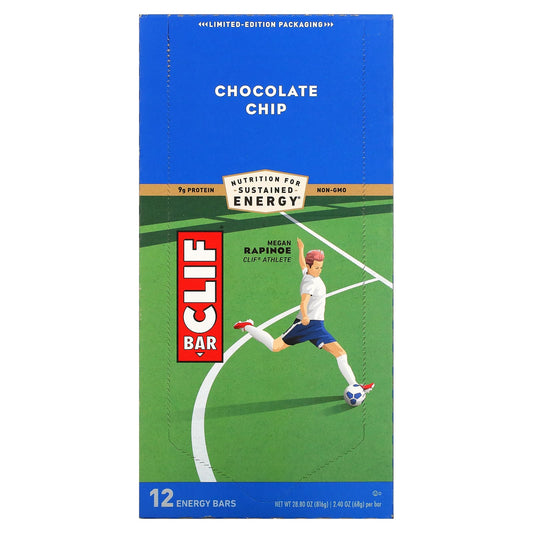 Clif Bar-Energy Bar-Chocolate Chip-12 Bars-2.40 oz (68 g) Each