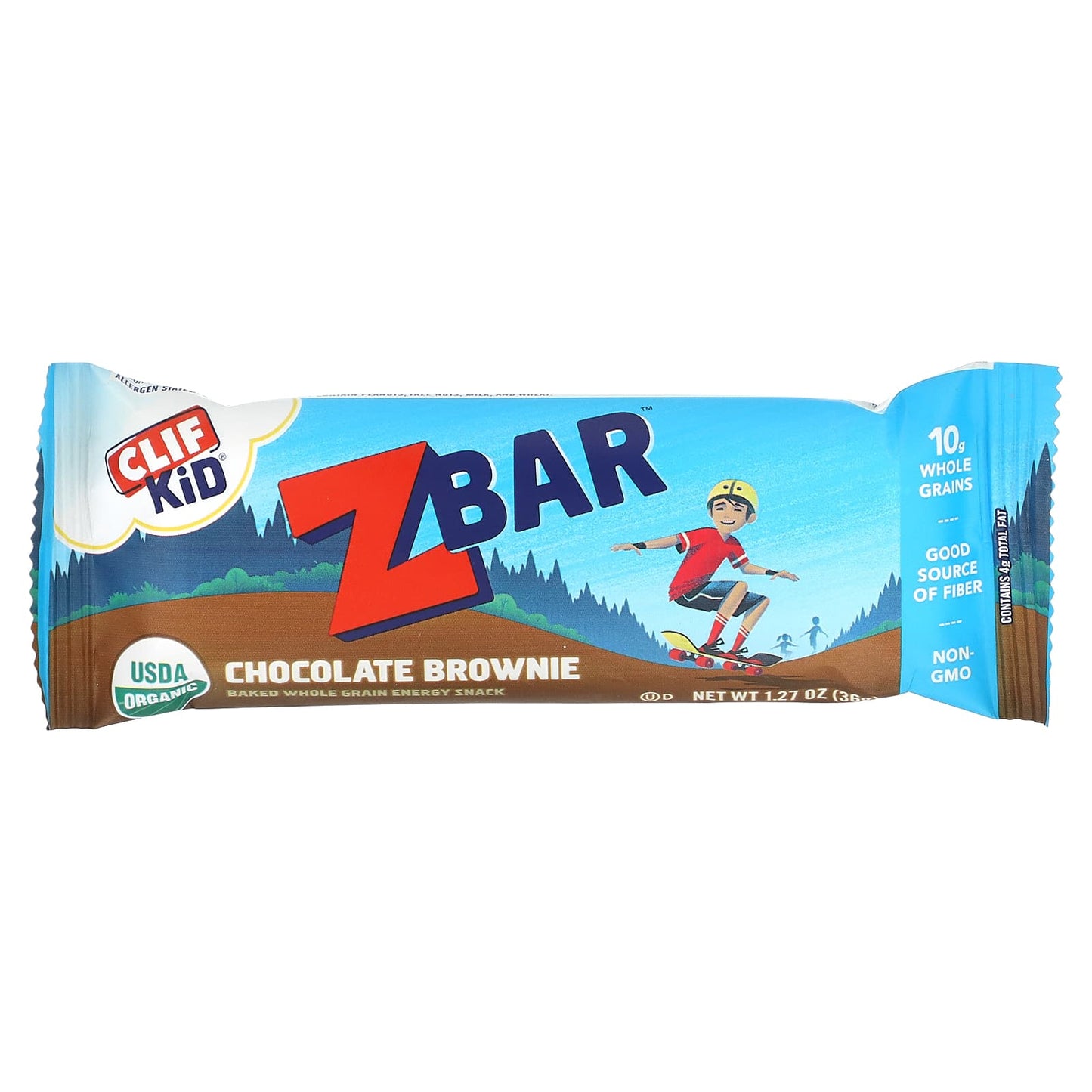 Clif Bar, Clif Kid, Organic Z Bar, Chocolate Brownie, 18 Bars, 1.27 oz (36 g) Each