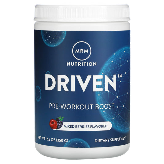 MRM Nutrition-DRIVEN-Pre-Workout Boost-Mixed Berries-12.3 oz (350 g)