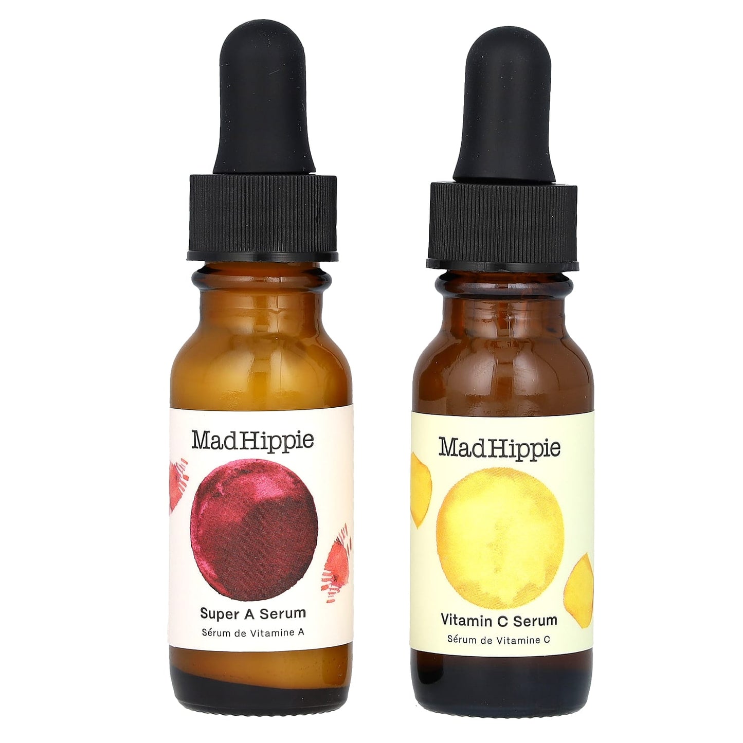 Mad Hippie-Day & Night Dual Pack-Vitamin C & Super A Serum-2 Bottles-0.5 fl oz (15 ml) Each