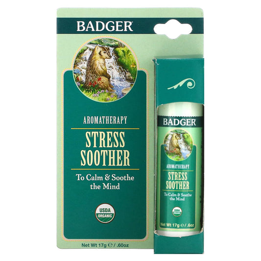 Badger Company-Aromatherapy-Stress Soother-Tangerine & Rosemary-0.6 oz (17 g)