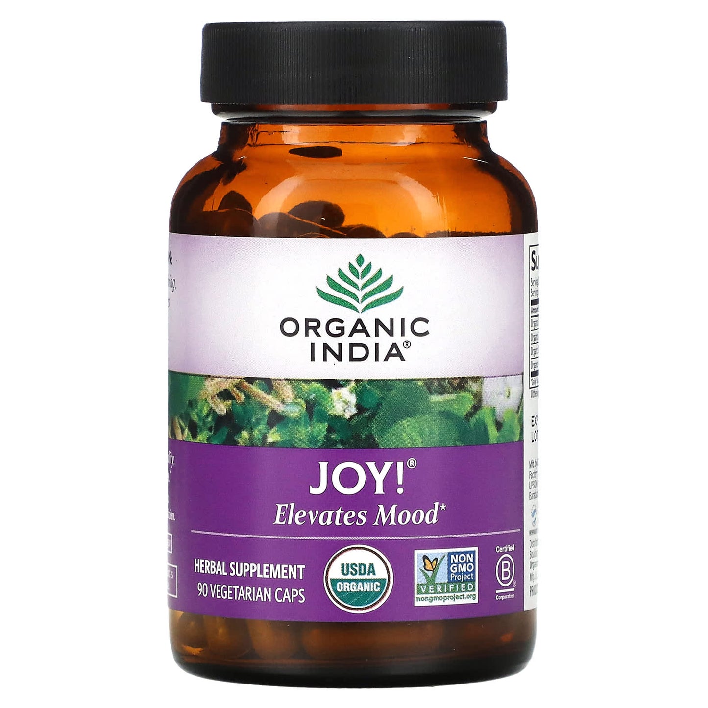 Organic India-Joy-Elevates Mood-90 Vegetarian Caps