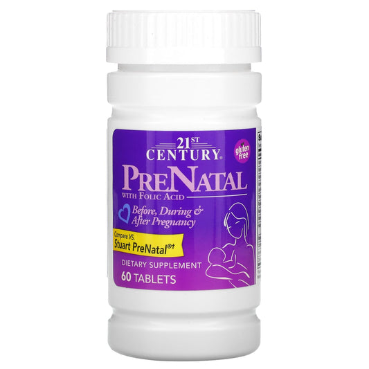 21st Century-PreNatal with Folic Acid-60 Tablets