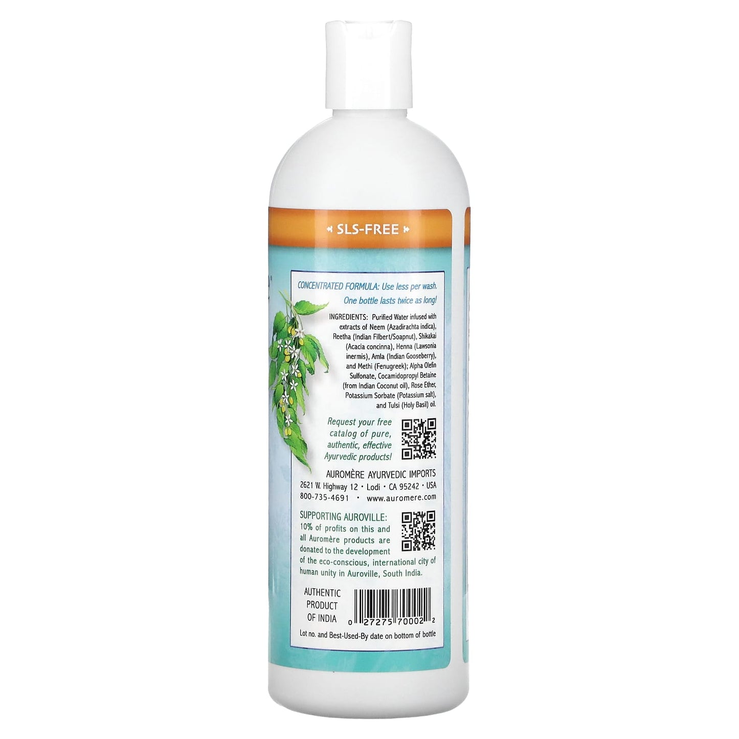 Auromere, Neem Plus 5, Ayurvedic Shampoo with Neem, 16 fl oz (473 ml)